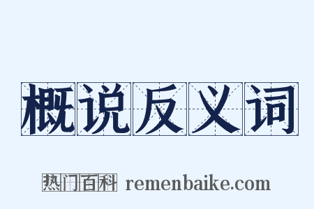 概说反义词是什么意思的图片